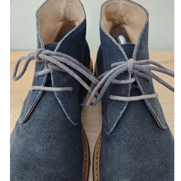 1901 Nordstrom Men's Size 11 Suede Leather Chukka Boots Blue Dress Shoes 170218 - Picture 7 of 13